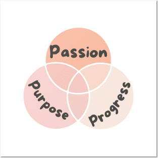 passion purpose progress Posters and Art